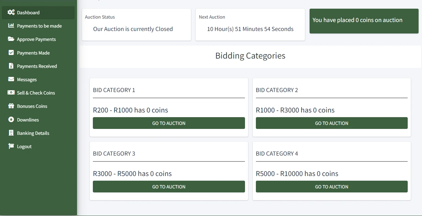 stokvel website design